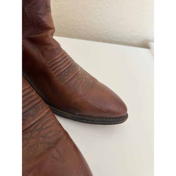 Dan Post Cowboy Boots Brown Leather Western Pointed Toe Men’s 9D Rodeo Ranch main image 12